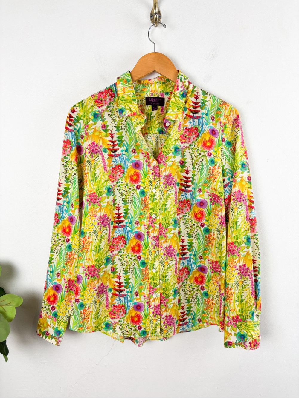 Liberty Art Fabrics x J.Crew Yellow Floral Button Down Sz 10